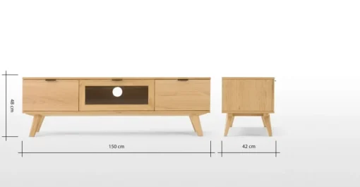 Mueble multimedia Aveiro – Roble
