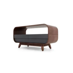 Mueble multimedia compacto Esme – Fresno oscuro y gris