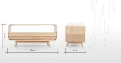 Mueble multimedia compacto Esme – Fresno