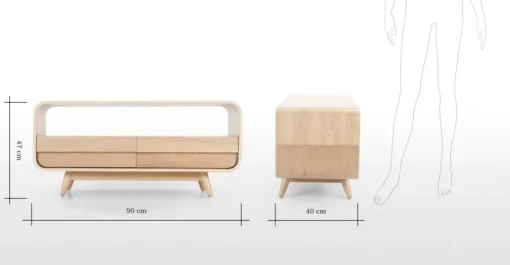 Mueble multimedia compacto Esme – Fresno