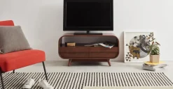 Mueble multimedia compacto Esme – Fresno oscuro