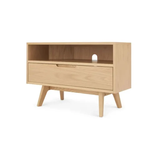 Mueble multimedia esquinero Jenson – Roble