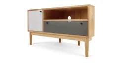 Mueble multimedia esquinero Campton – Roble