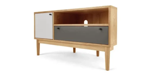Mueble multimedia esquinero Campton – Roble