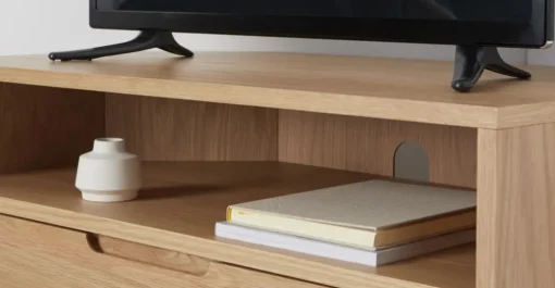 Mueble multimedia esquinero Jenson – Roble