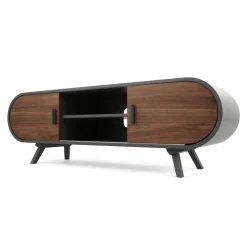 Mueble multimedia Fonteyn – Nogal y gris