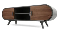 Mueble multimedia Fonteyn – Nogal y gris
