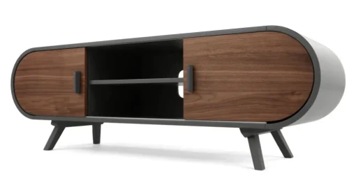 Mueble multimedia Fonteyn – Nogal y gris