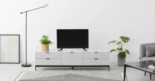 Mueble multimedia grande Marcell – Gris claro