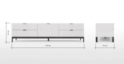 Mueble multimedia grande Marcell – Gris claro