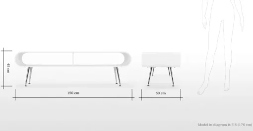Mueble multimedia Hooper – Blanco