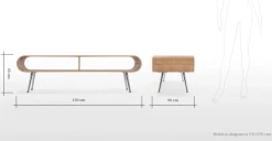 Mueble multimedia Hooper – Fresno natural