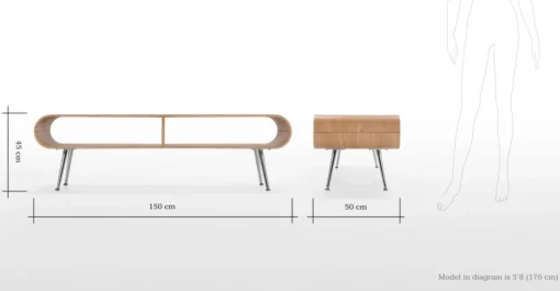 Mueble multimedia Hooper – Fresno natural