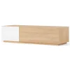 Mueble multimedia Hopkins – Roble y blanco