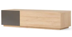 Mueble multimedia Hopkins – Roble y gris
