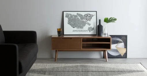 Mueble multimedia Jenson – Roble oscuro