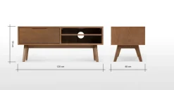 Mueble multimedia Jenson – Roble oscuro