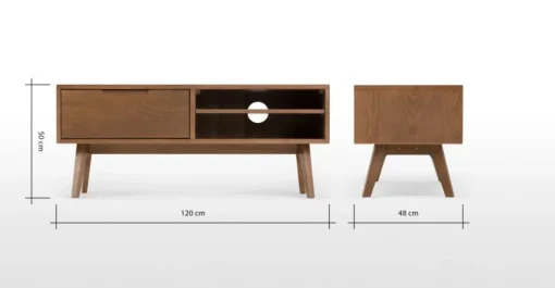 Mueble multimedia Jenson – Roble oscuro