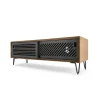 Mueble multimedia Pointillee – Nogal y gris