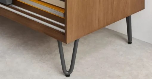 Mueble multimedia Pointillee – Nogal y gris