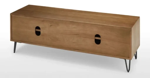 Mueble multimedia Pointillee – Nogal y gris