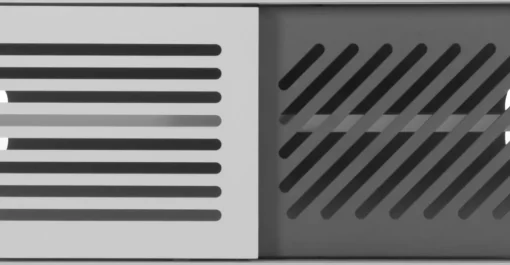 Mueble multimedia Pointillee – Gris y blanco