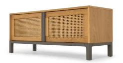 Mueble multimedia Reema – Roble y gris