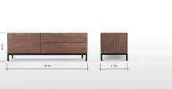 Mueble multimedia Renée – Nogal