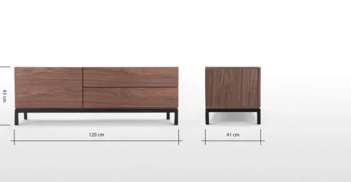 Mueble multimedia Renée – Nogal