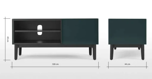 Mueble multimedia Silas – Azul cerceta