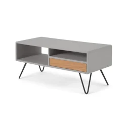 Mueble multimedia Ukan – Gris y roble