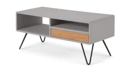 Mueble multimedia Ukan – Gris y roble