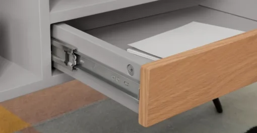 Mueble multimedia Ukan – Gris y roble