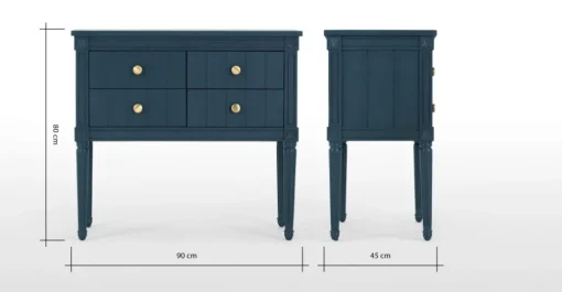 Mueble para recibidor vintage Bourbon – Azul oscuro