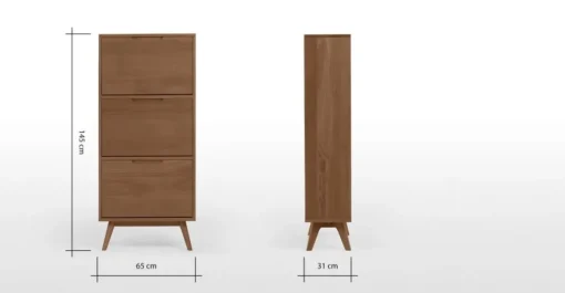 Mueble zapatero Jenson – Roble oscuro