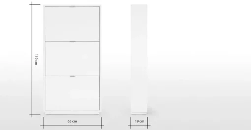 Mueble zapatero Marcell – Blanco