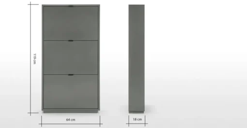 Mueble zapatero Marcell – Gris