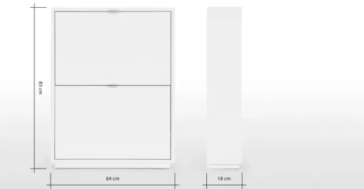 Mueble zapatero pequeño Marcell – Blanco