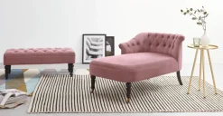Otomana Bouji – Terciopelo rosa empolvado
