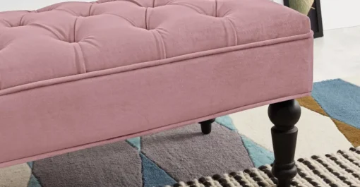 Otomana Bouji – Terciopelo rosa empolvado