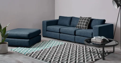 Otomana modular Mortimer – Azul puerto