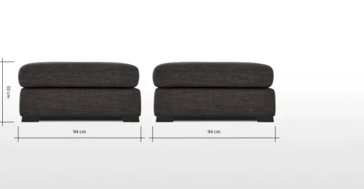 Otomana modular Mortimer – Gris foca
