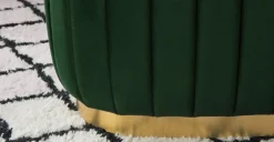 Puf Alargado con Base de Acero Inoxidable Adie – Verde Pino