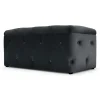 Puf con Almacenaje Rectangular Hampton – Gris Medianoche