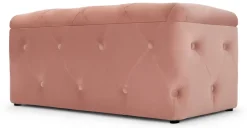 Puf con Almacenaje Rectangular Hampton – Rosa Palo