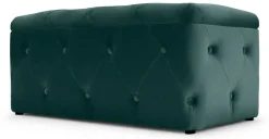 Puf con Almacenaje Rectangular Hampton – Azul Espuma de Mar