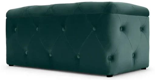 Puf con Almacenaje Rectangular Hampton – Azul Espuma de Mar