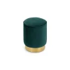 Puf con Base de Acero Inoxidable Hetherington – Azul Mar