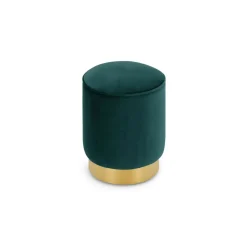 Puf con Base de Acero Inoxidable Hetherington – Azul Mar