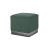 Puf Cuadrado Hetherington – Verde con Base Níquel